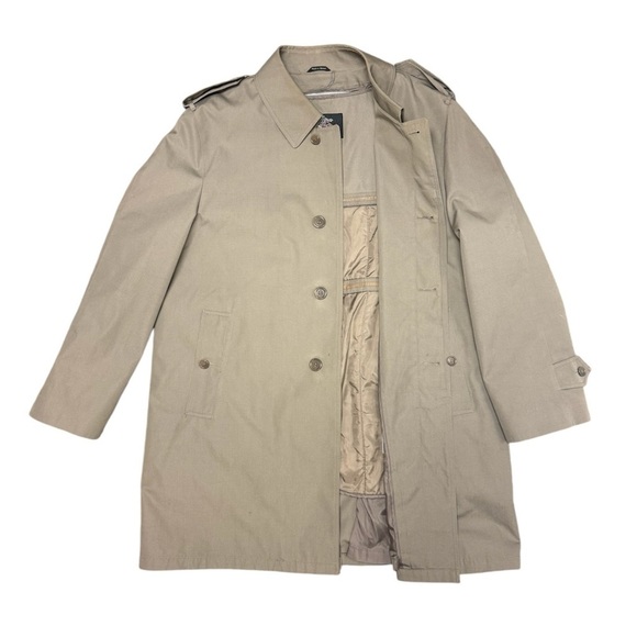 Oleg Cassini Signature Collection Vintage 80s Trench Coat - Size 46 Regular - Picture 2 of 16